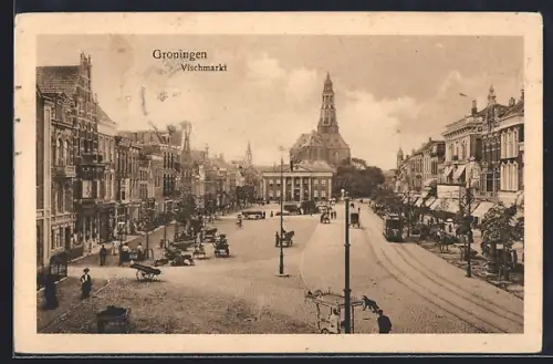 AK Gorningen, Vischmarkt, Strassenbahn