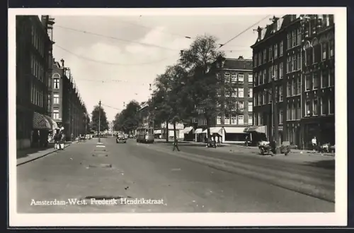 AK Amsterdam, Frederik Hendrikstraat, Strassenbahn