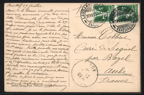 AK Lausanne, Le Grand Pont, Strassenbahn