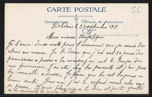 AK Marseille, Le Cours Belsunce, Strassenbahn