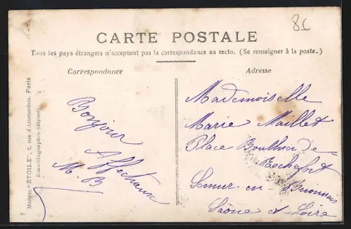 AK Nice, Avenue de la Gare, Strassenbahn