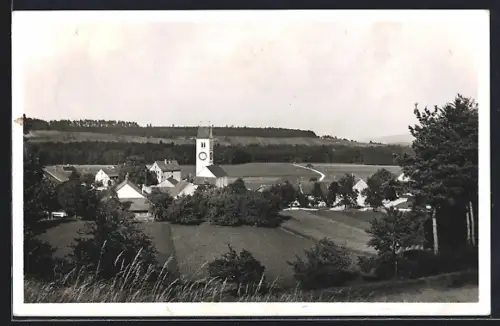 AK Kirch-Dinhard, Ortsansicht mit Umgebung von Westen