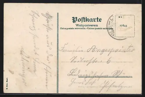 AK Basel, Teilansicht mit Münster u. Historisches Museum aus der Vogelschau