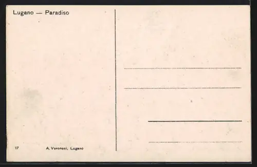 AK Lugano-Paradiso, Totalansicht mit Quai aus der Vogelschau