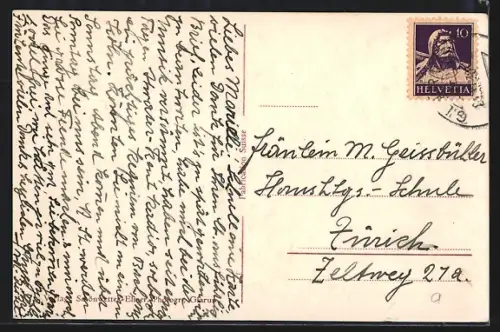 AK Glarus, Totalansicht mit Glärnisch