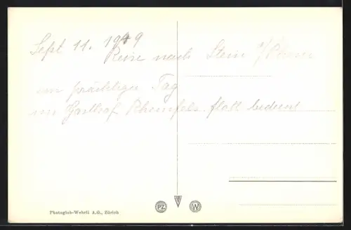 AK Stein a. Rh., Bemalte Häuser, Panorama