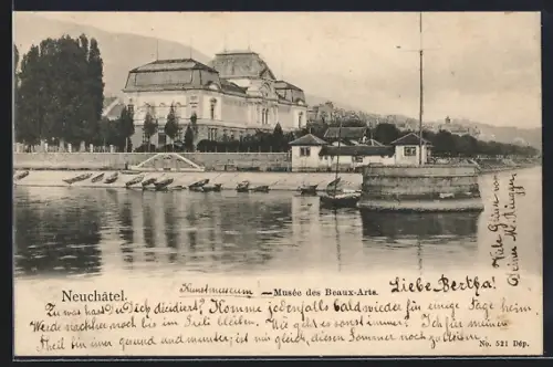 AK Neuchatel, Musée des Beaux-Arts
