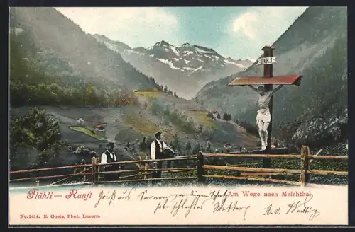 AK Flühli-Ranft, am Wege nach Melchthal