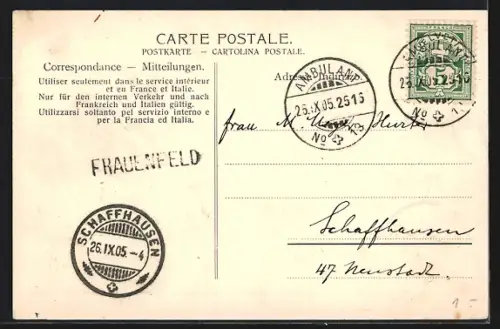 AK Frauenfeld, Blick zum Schloss