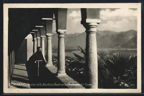 AK Locarno, Portici della Basilica-Santuario Madonna del Sasso