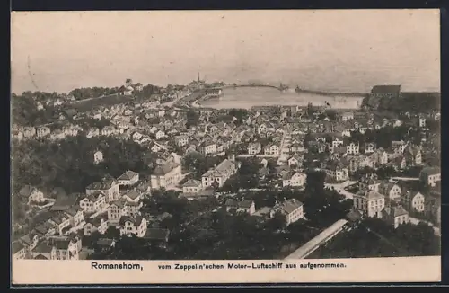 AK Romanshorn, vom Zeppelin`schen Motor-Luftschiff aus aufgenommen