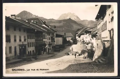 AK Gruyères, La rue et Moleson