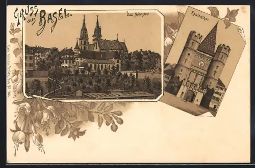 Lithographie Basel, Münster, Spalentor