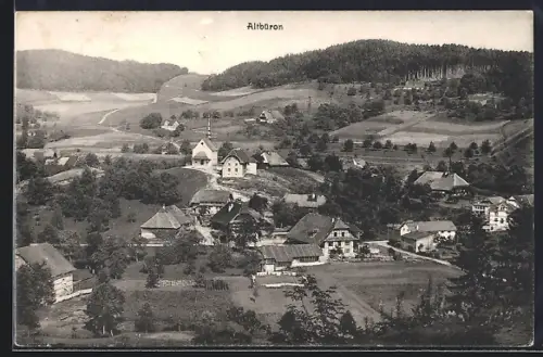 AK Altbüron, Panorama mit Strassenpartie