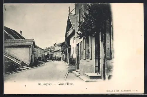 AK Ballaigues, Partie auf der Grand Rue