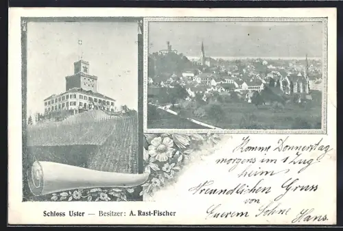 AK Uster, Schloss, Ortsansicht