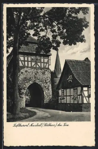 AK Neustadt /Südharz, Ortspartie am Tore