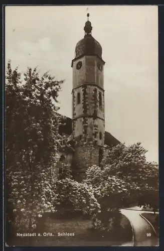 AK Neustadt a. Orla, Blick auf das Schloss