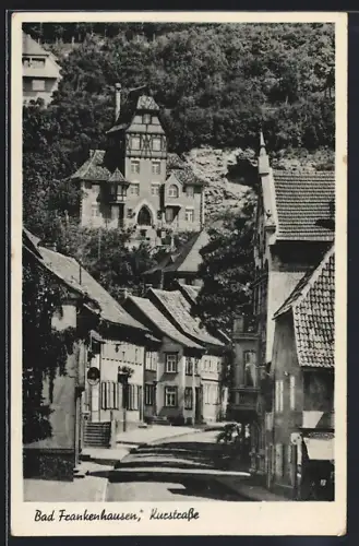 AK Bad Frankenhausen, Kurstrasse mit Wohnhäusern