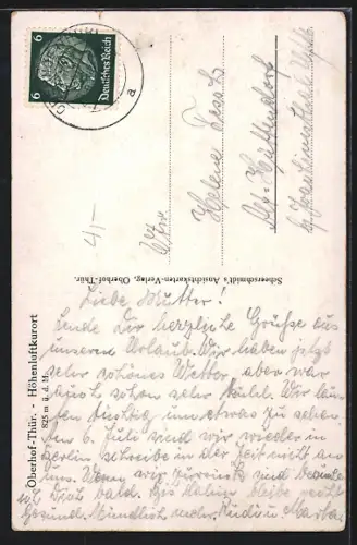 AK Oberhof i. Thür., Blick vom Bärenstein auf den Bahnhof