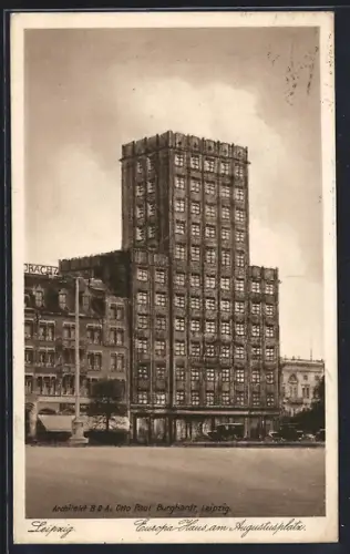 AK Leipzig, Europa-Haus am Augustplatz