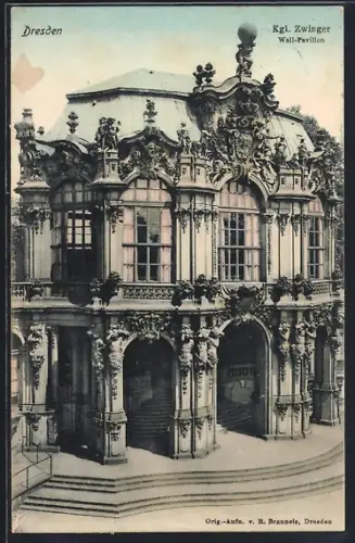 AK Dresden, Königlicher Zwinger, Wall-Pavillon
