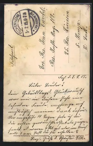 AK Frankfurt-Fechenheim, Partie am Rathaus