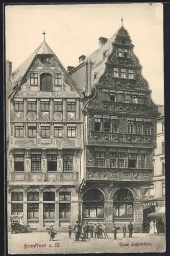 AK Alt-Frankfurt, Haus Frauenstein mit Kindern