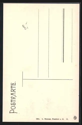 AK Alt-Frankfurt, Dom v. d. Nikolaikirche aus