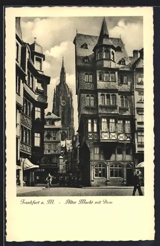 AK Alt-Frankfurt, Alter Markt mit Dom