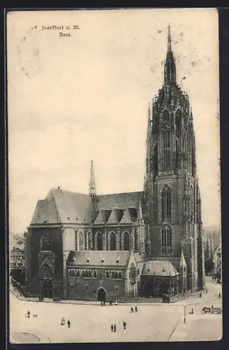 AK Alt-Frankfurt, Seitenansicht vom Dom