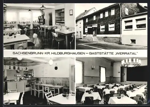 AK Sachsenbrunn /Kr. Hildburghausen, Gaststätte Werratal, Innenansichten