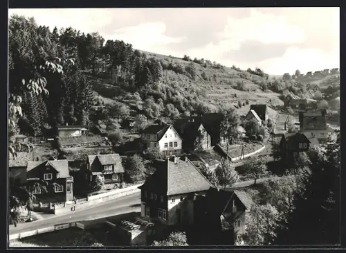 AK Heubach /Thür. Wald, Ortsansicht vom Berghang aus