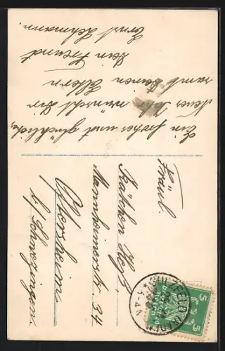 Foto-AK EAS Nr. 7303/4: Kleiner Junge mit Geldsäcken, Neujahrsgruss