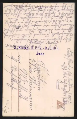 Foto-AK EAS Nr. 2185/6: Soldat mit Frau im Herz