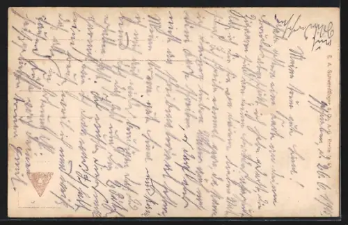 Foto-AK EAS Nr. 1837/6: Soldat mit Pickelhaube und Frau