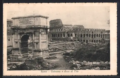 AK Roma, Colosseo e Arco di Tito
