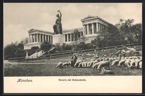 AK München, Bavaria mit Ruhmeshalle