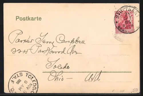 AK München, Teilansicht mit Frauenkirche