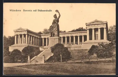 AK München, Bavaria mit Ruhmeshalle