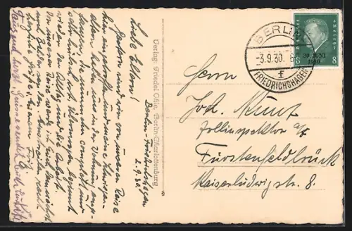 AK Berlin, Brandenburger Tor mit Strassenpartie