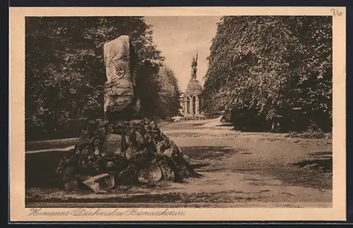 AK Grotenburg, Hermanns-Denkmal und Bismarckstein