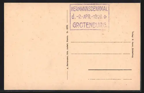 AK Grotenburg, Hermanns-Denkmal und Bismarckstein