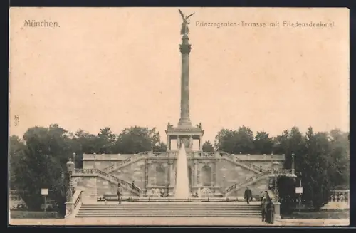 AK München-Bogenhausen, Prinzregenten-Terrasse mit Friedensdenkmal
