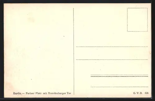 AK Berlin, Brandenburger Tor, Pferdekutschen