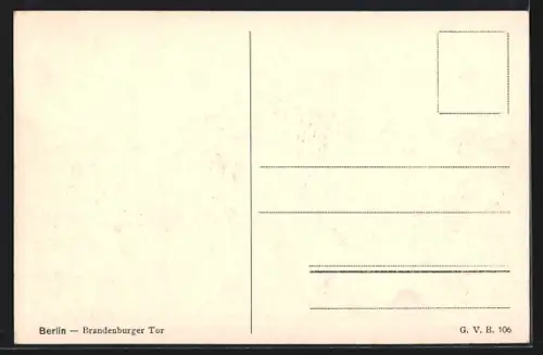 AK Berlin, Blick auf das Brandenburger Tor