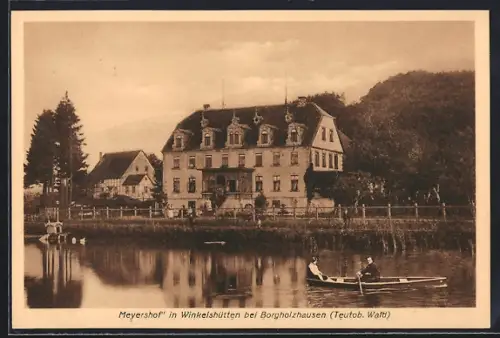 AK Winkelshütten, Meyershof mit Ruderpartie