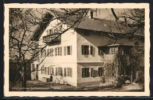 AK Sachsenhausen i. Isartal, Schullandheim, Teilansicht