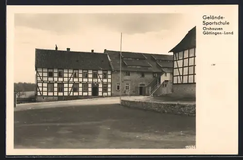 AK Örshausen /Göttingen-Land, Strassenpartie an der Gelände-Sportschule