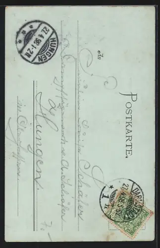 Mondschein-AK Frankfurt a. M., Eschenheimer Turm